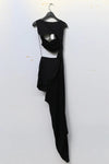 Un Morceau arc -shaped hollow elastic lace dress UM231LS11
